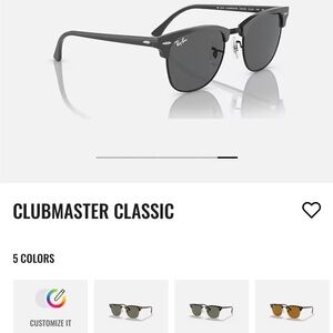 Ray-Ban Clubmaster Classic in Black and Silver